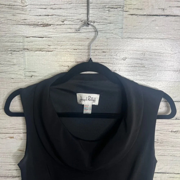 Joseph ribkoff  black dress collar midi size 4 - Picture 3 of 7